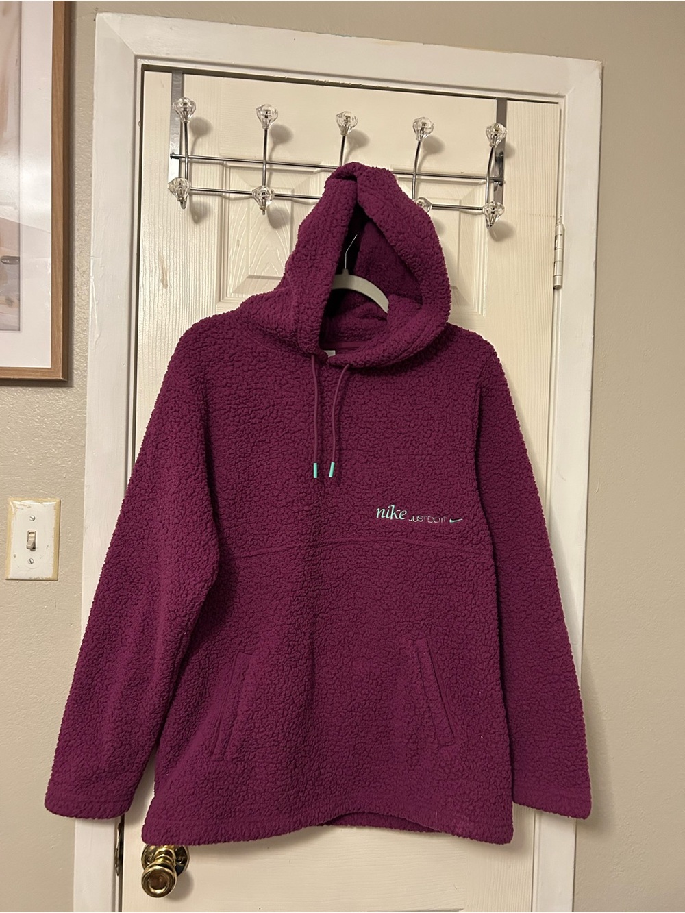 Nike Women’s Plush Sherpa Hoodie - Magenta